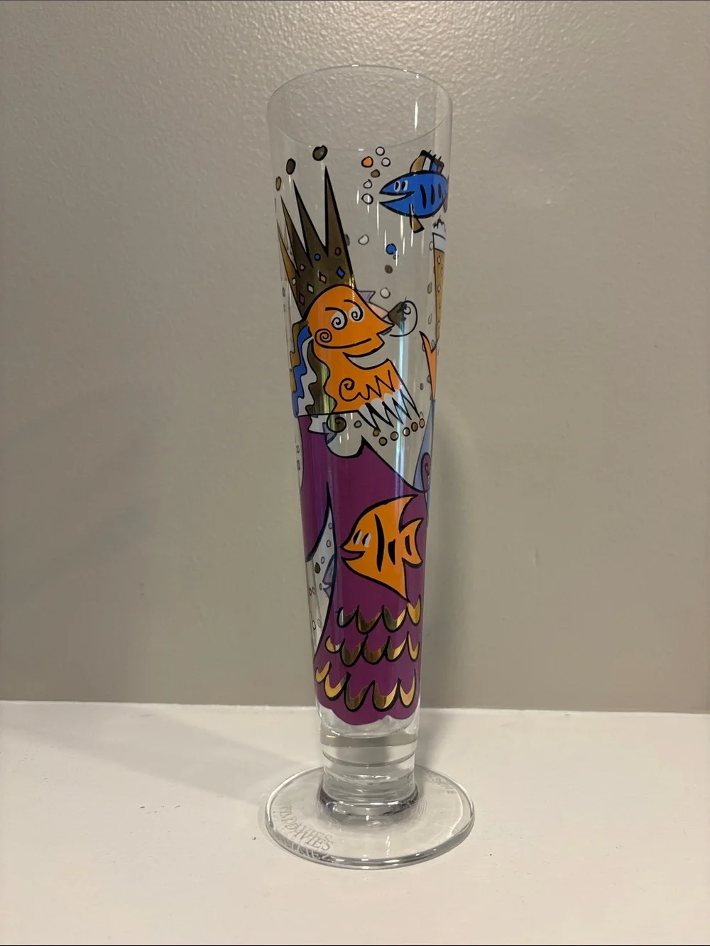 RARE VTG Ritzenhoff German Beer Glass/Pilsner 2001 Tim Davies Design